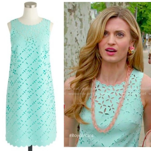 J CREW Laser Cut eyelet shift dress #B8789 - Picture 1 of 6